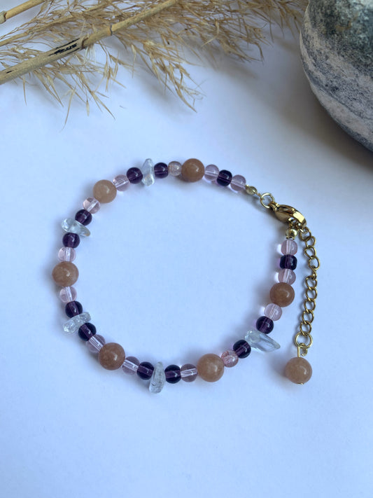 Boho Aurinkokivi rannekoru