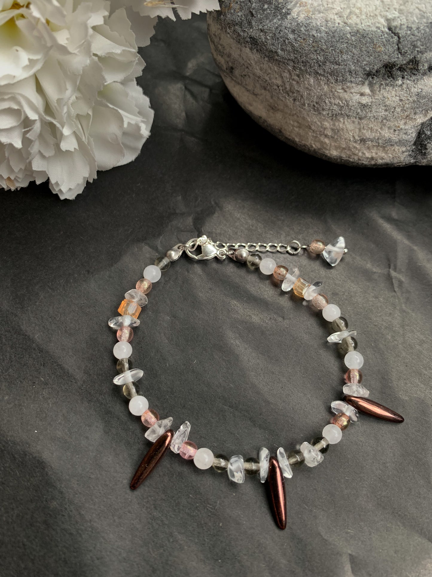 Boho Jade Chrystal rannekoru