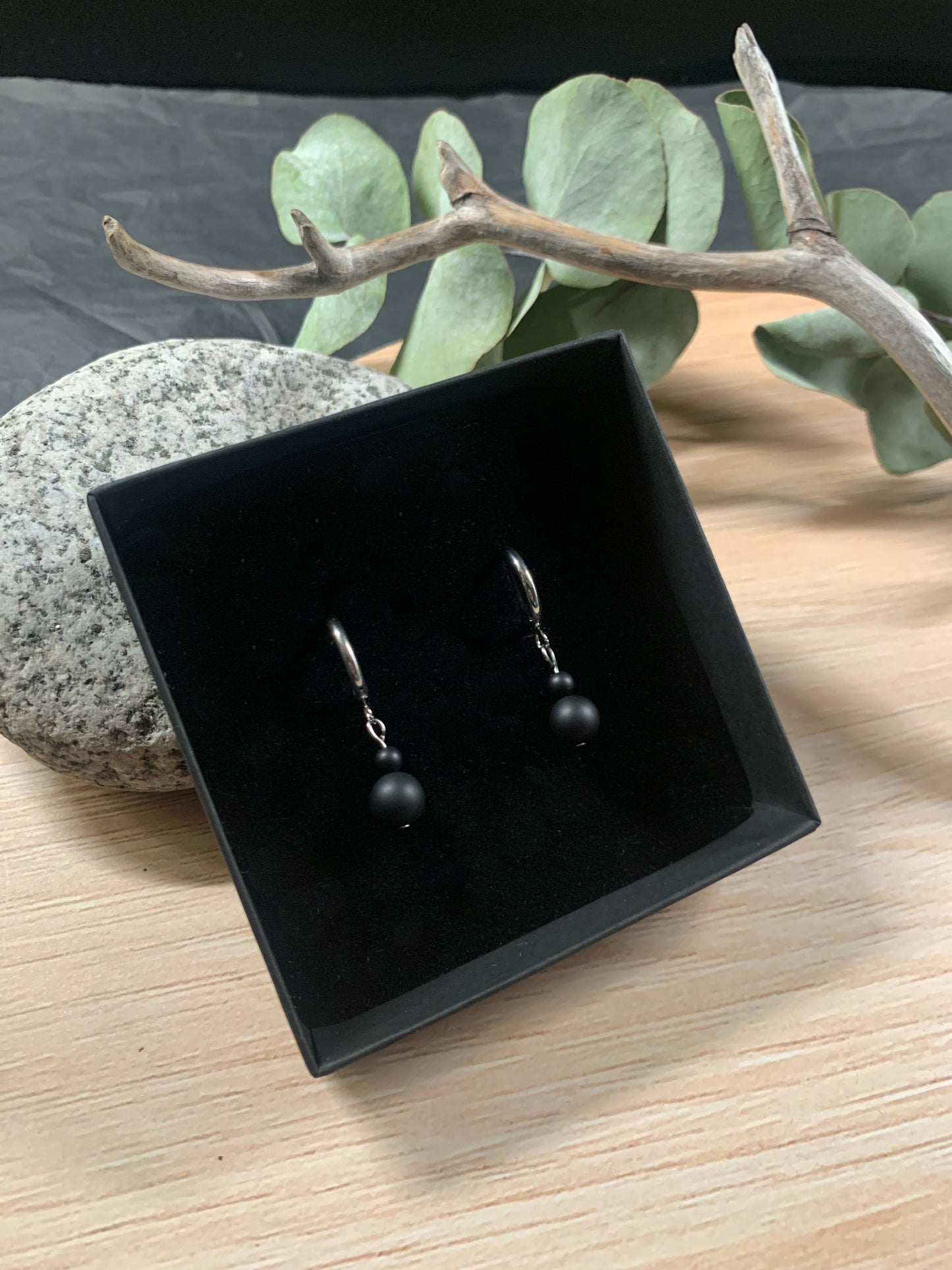 Dreams Agate (black) earrings