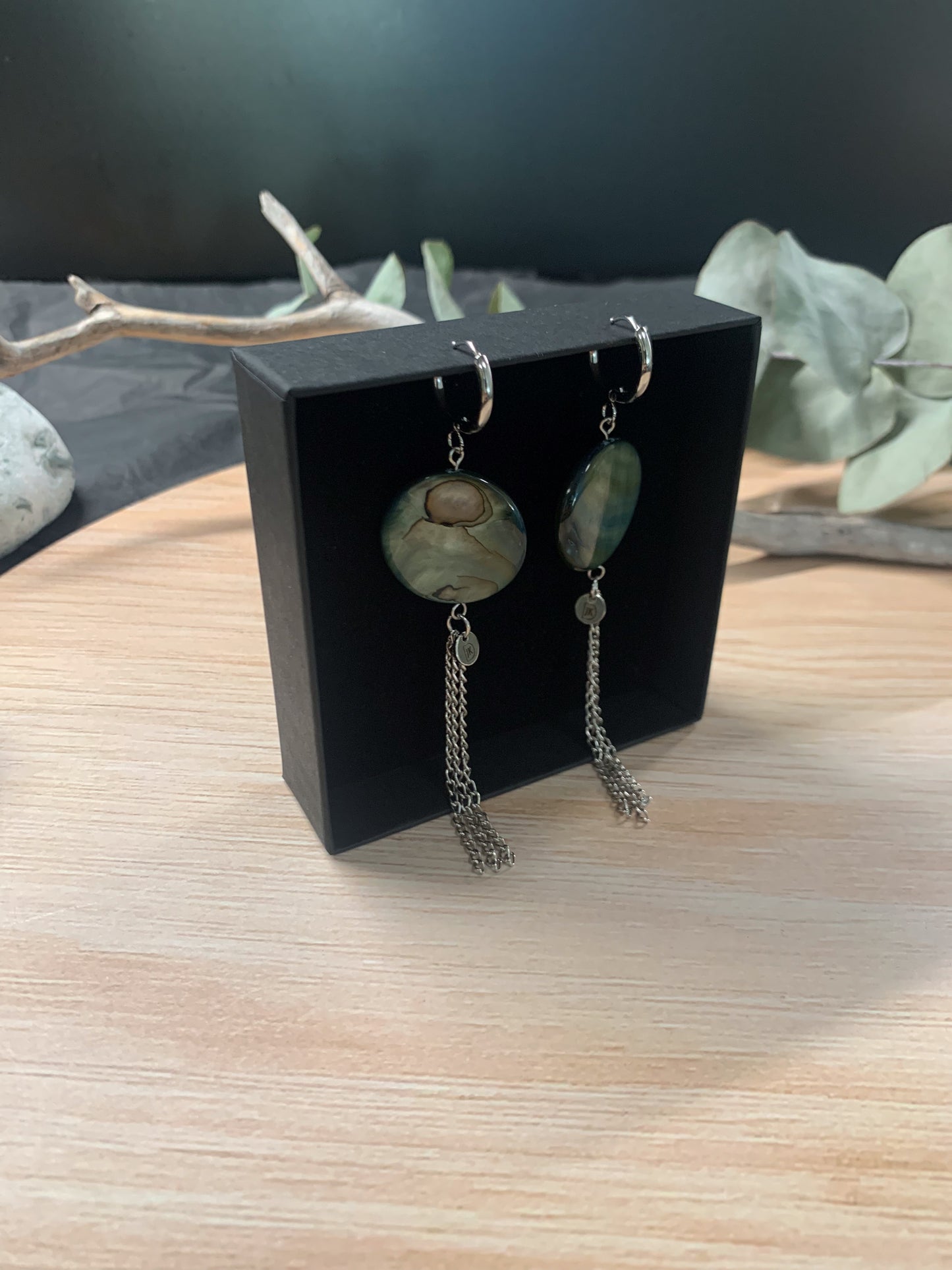 Dreams Agate (black) earrings