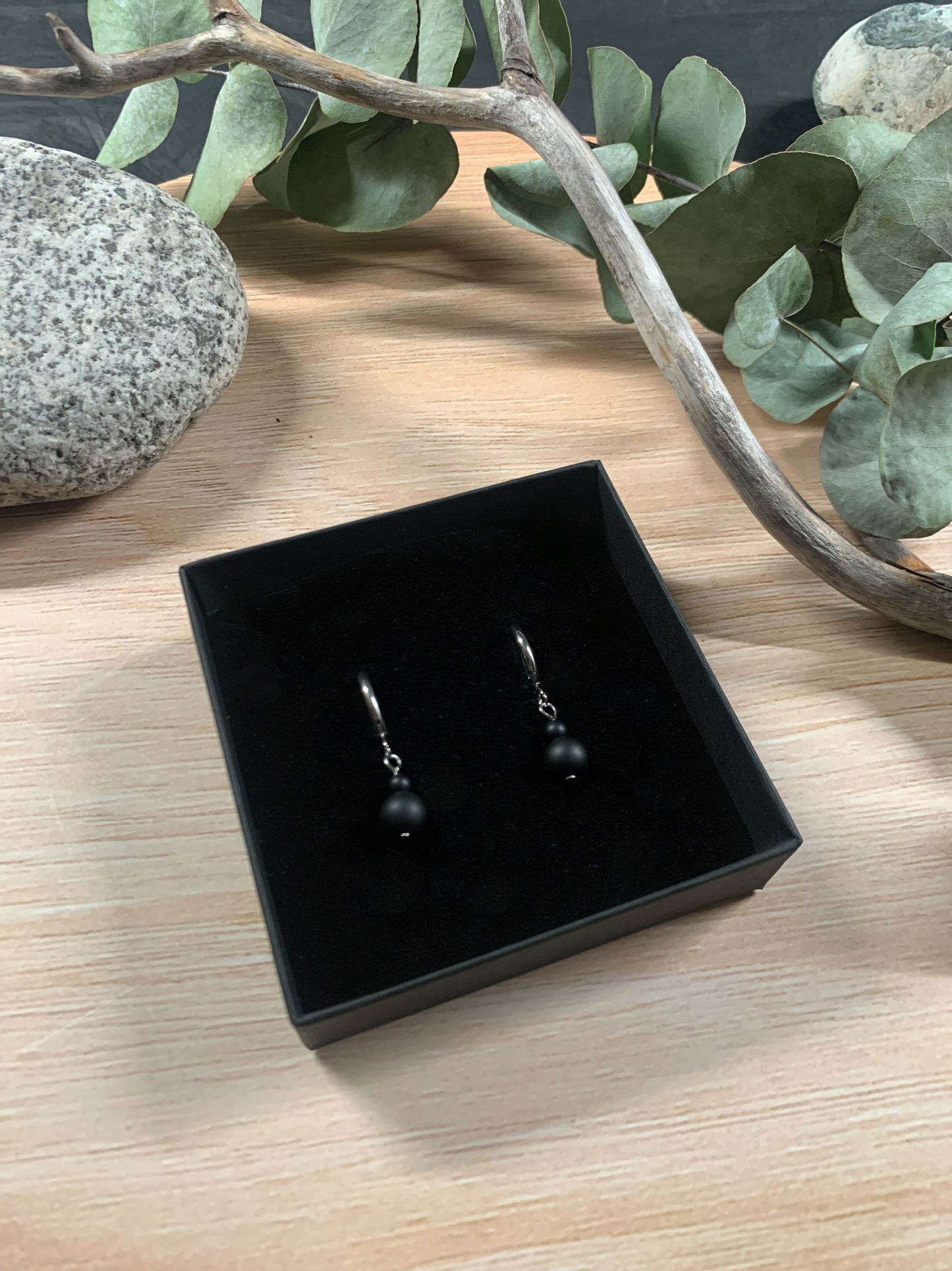 Dreams Agate (black) earrings