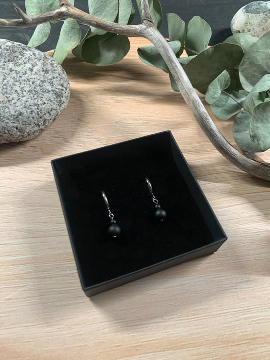 Dreams Agate (black) earrings