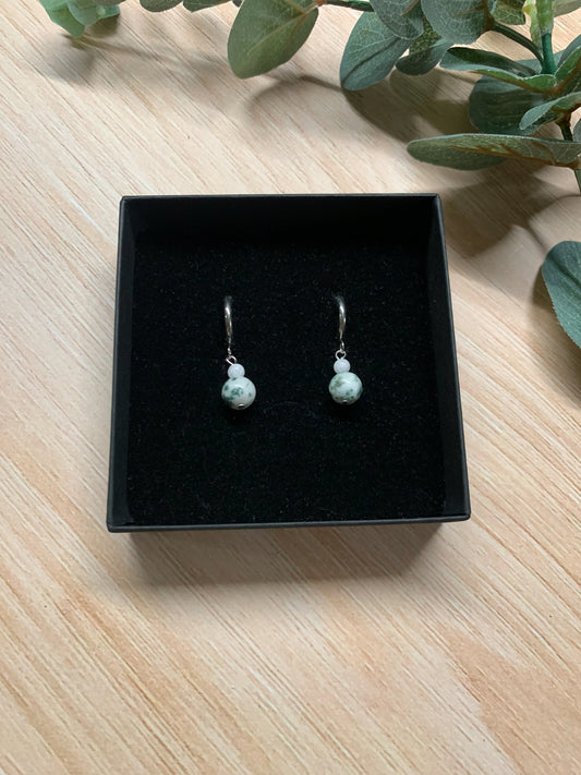 Dreams Jade Agate (green) earrings