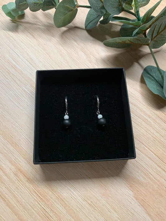 Dreams Jade Agate (black) earrings
