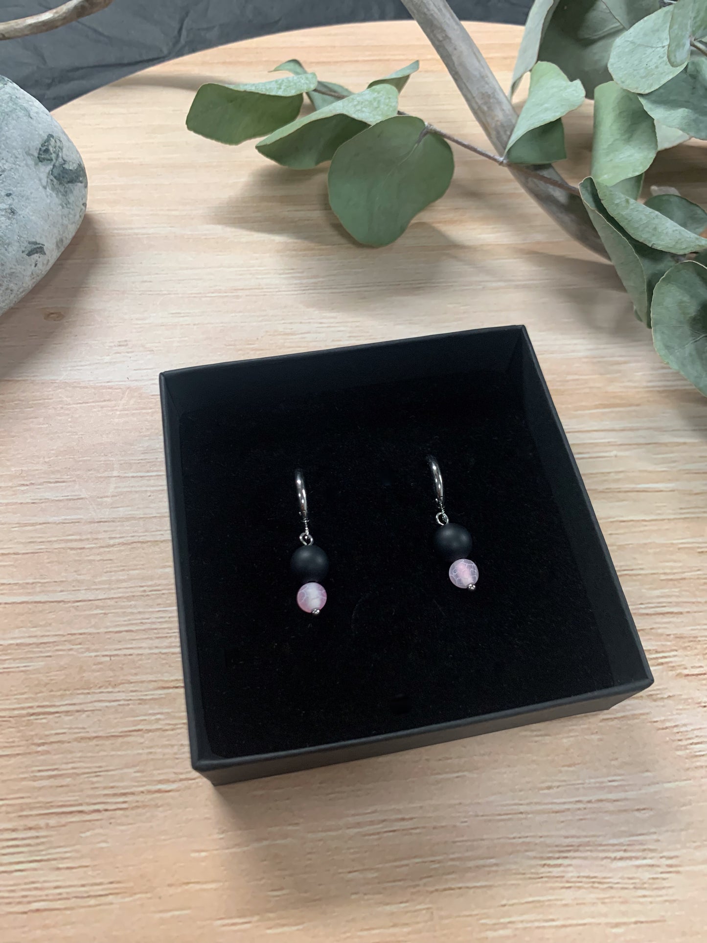 Dreams Agate (black) earrings