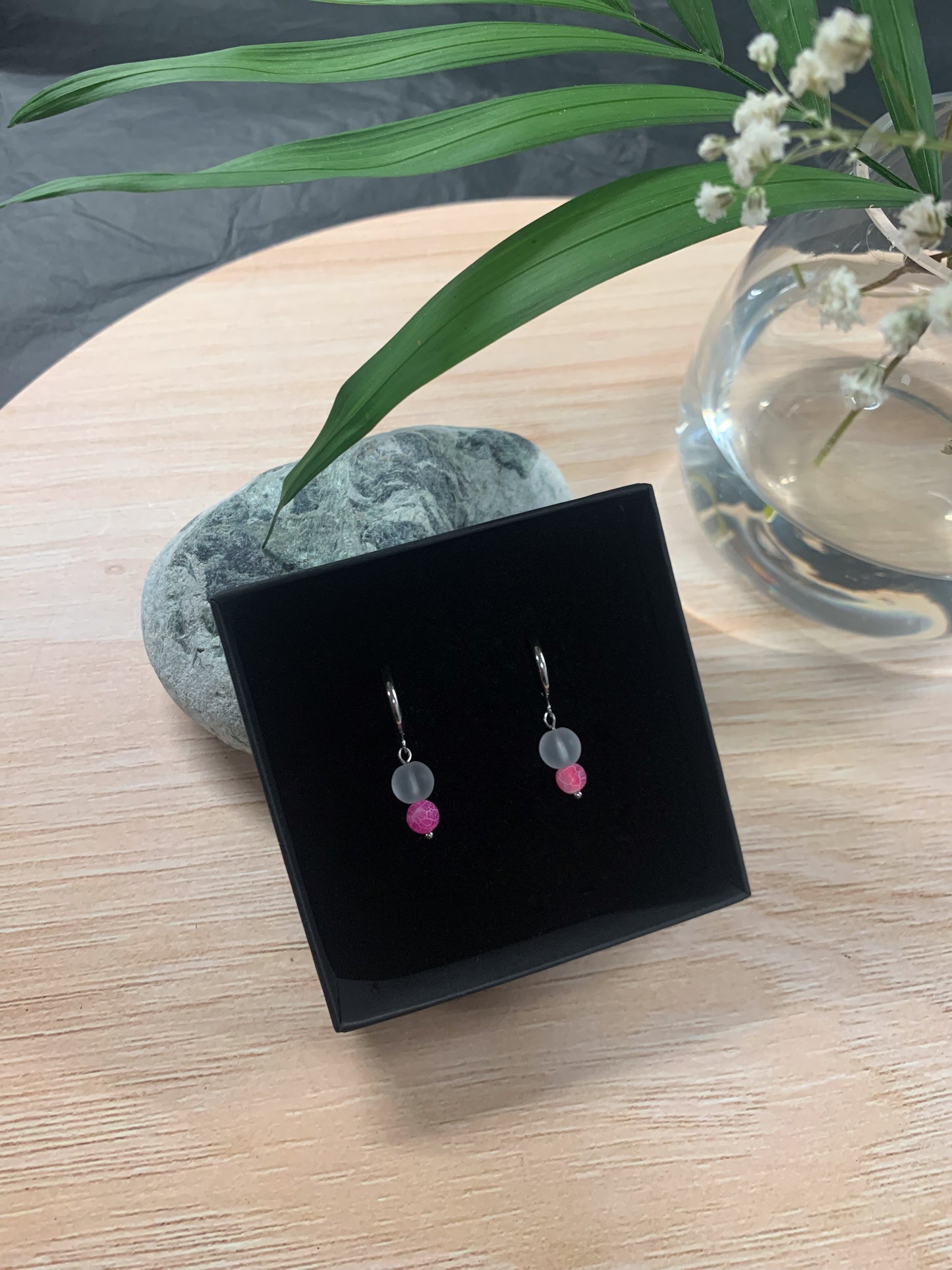 Dreams Agate (black) earrings