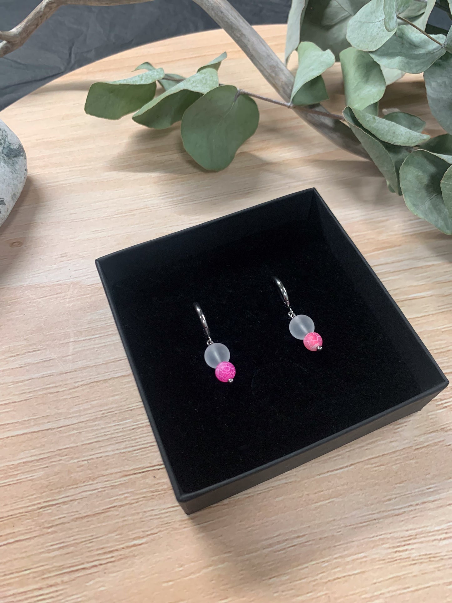 Dreams Agate (black) earrings