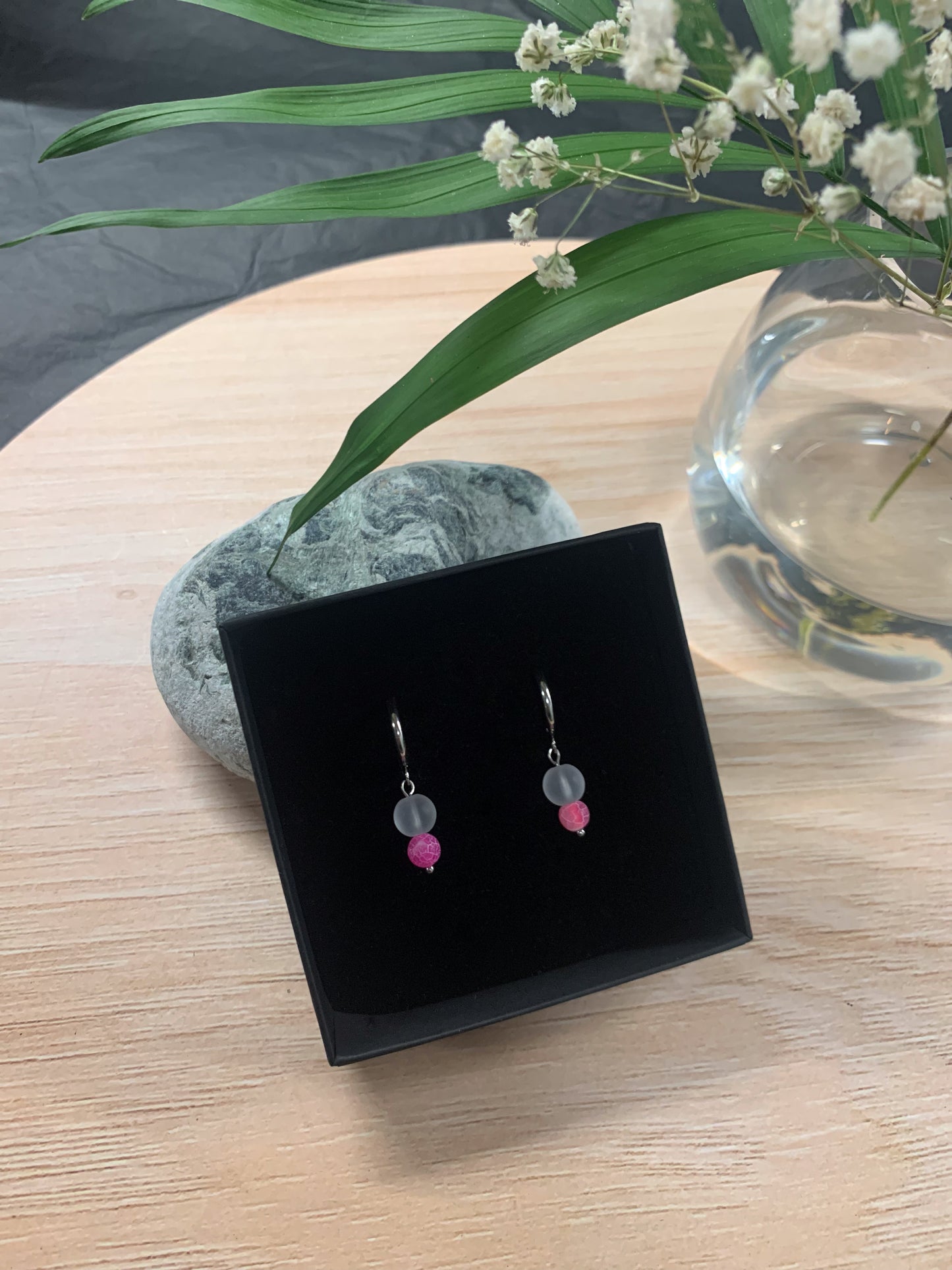 Dreams Agate (black) earrings