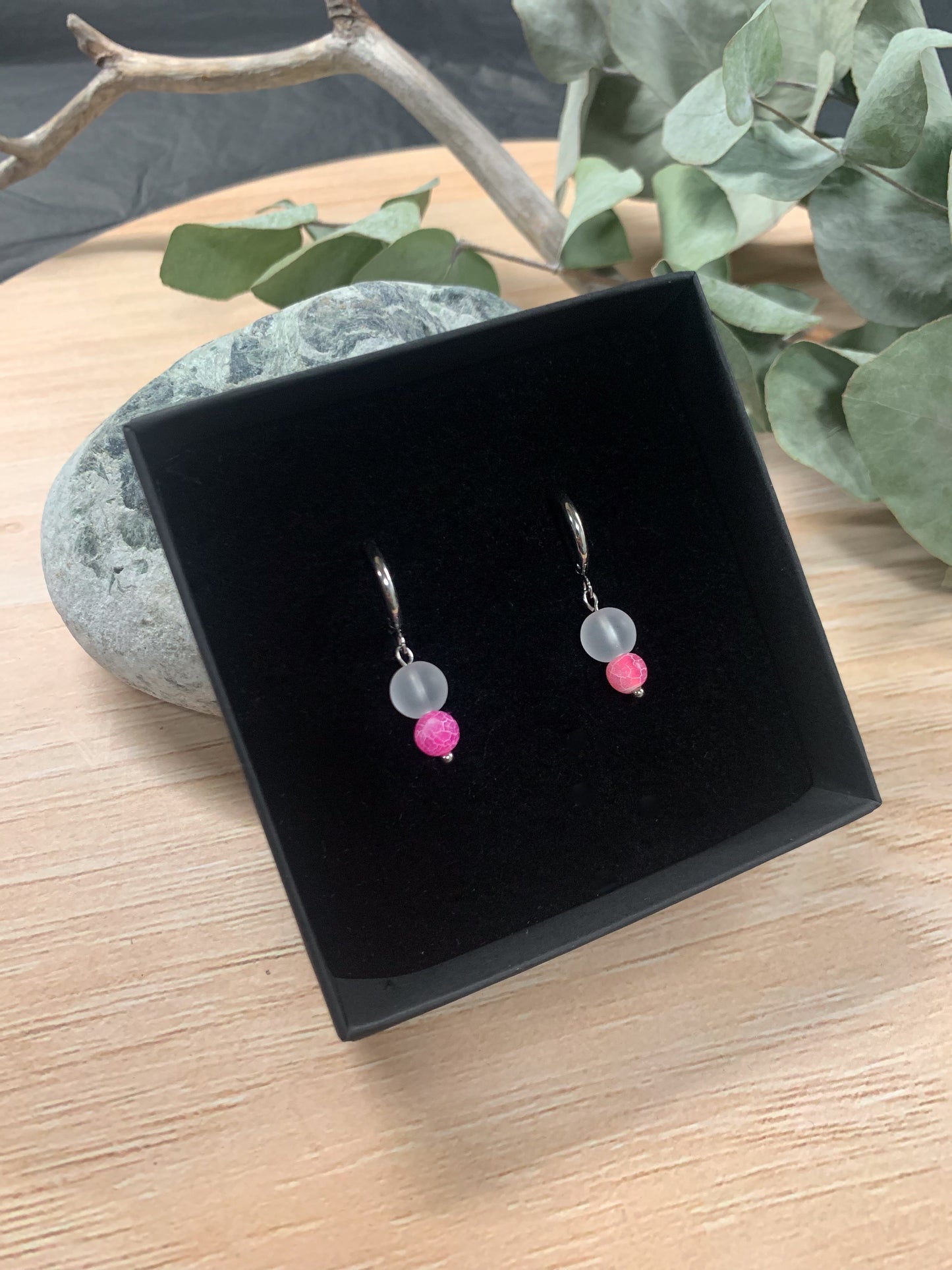 Dreams Agate (black) earrings