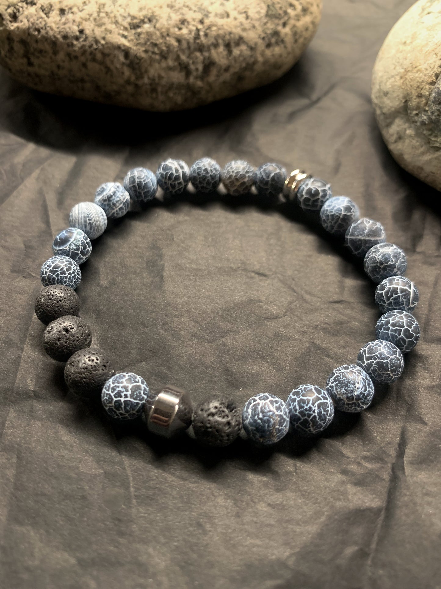 Gubbe Agate Lava Stone Hematite