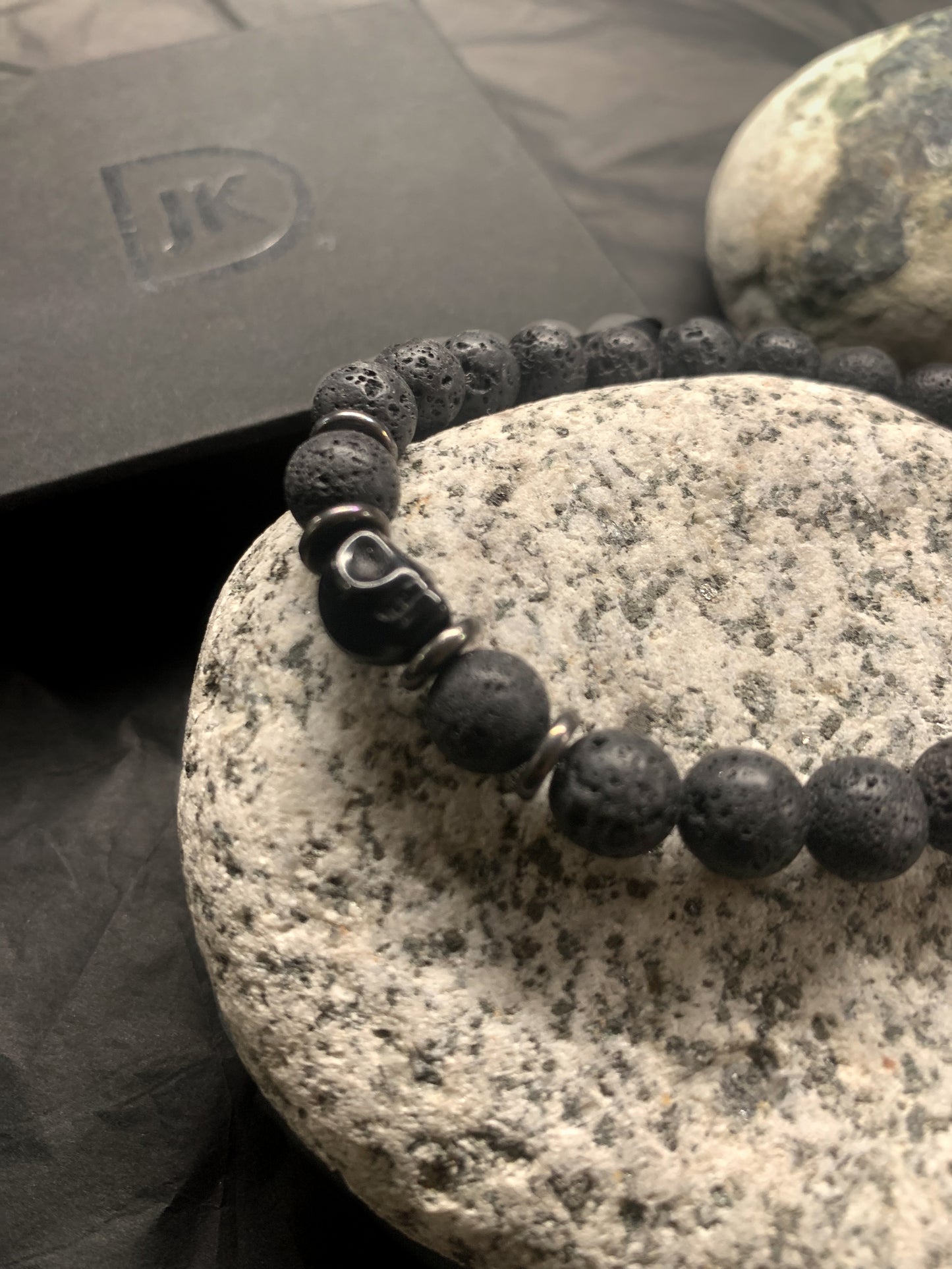 Gubbe Black Lava Stone Magnesite Bracelet