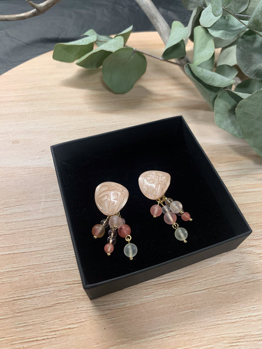 Koralli-korvakorut (hento pinkki)