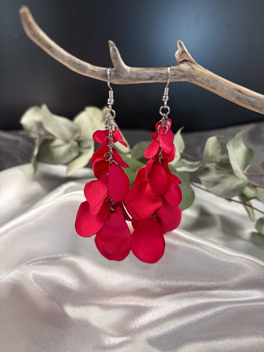 Lupiini-korvikset punainen Slow Fashion by Jaaza