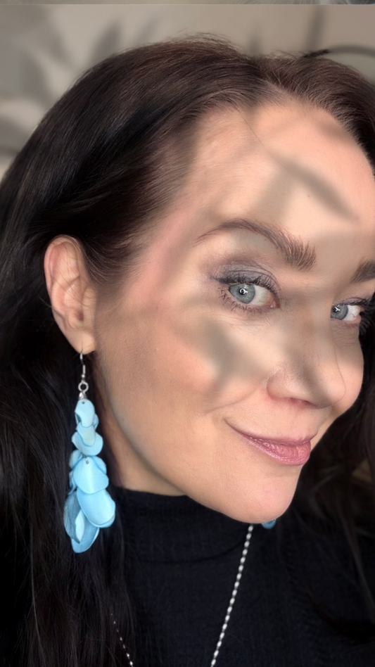 Lupiini-korvikset vaaleansininen Slow Fashion by Jaaza