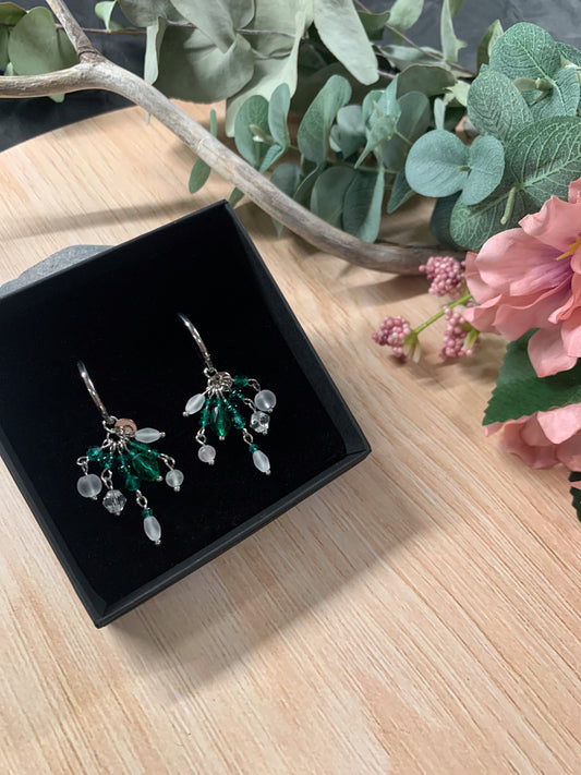 Toscana-korvakorut (smaragdi & kristalli)