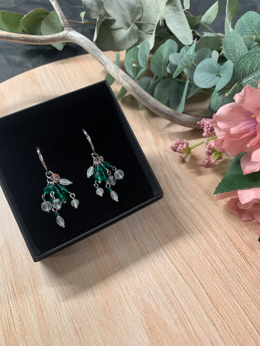 Toscana-korvakorut (smaragdi & kristalli)