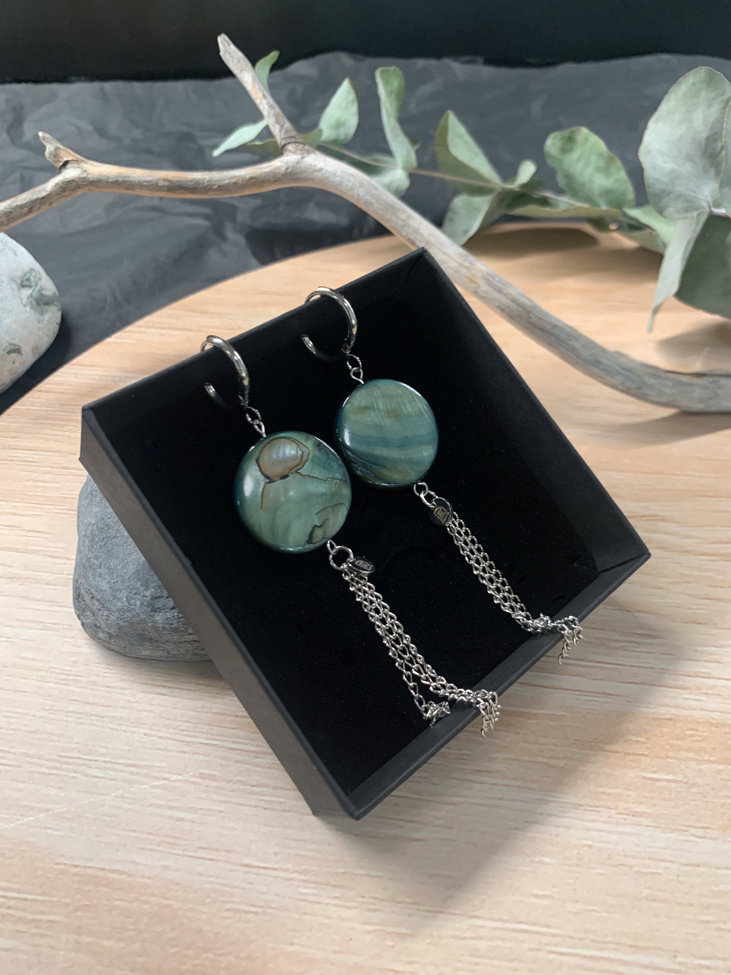 Dreams Agate (black) earrings